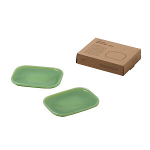 ideaco (CfAR) ~N KX H pM 17?s13?1.3cm Milk Glass square plate / 2pcs jade (~NKX XNGAv[g / 2_ WF[h)