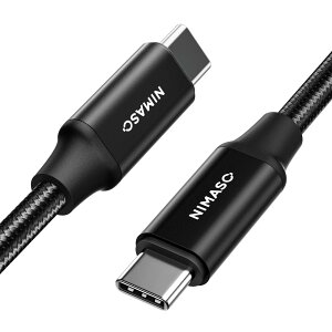 NIMASO USB C Type C P[u USB3.1Gen2y100W/5A}[d PDΉ 4K / 60Hz fo 2mz ^Cvc P[u iPhone16/ 15 V[Y MacBookAiPad mini6AiPad Protype c@ΉNCA20E73