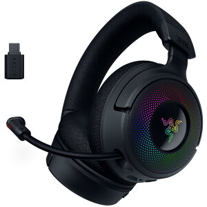 Razer CU[ Kraken V4 Q[~OwbhZbg TriForce `^ 40mm hCo[ ̃NAŔ͂̂TEh i[ HyperClear LшŎRȉ͂ HyperSpeed Wireless (2.4GHz) Bluetooth USB