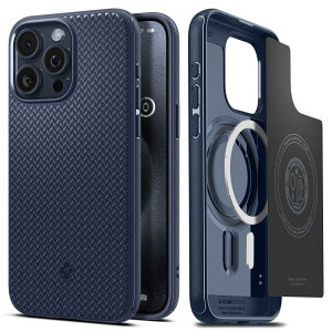 Spigen iPhone 15 Pro Max P[X Magsafe Ή ϏՌ ČRMILKi wh~ }OEA[}[E}OtBbg ACS06598 (lCr[Eu[)