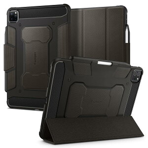 Spigen iPad Pro 11C` P[X (2022 2021 2020 2018)p 4/3/2/1/Ή Jo[ O܂ X^h Apple PencilΉ ϏՌ ČRMILKi  Ռ z MbhEA[}[v ACS01025 (K^)