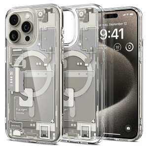 Spigen�y17�N�З��̋Z�p�́ziPhone 15 Pro �P�[�X MagSafe �N���A �ϏՌ� �ČRMIL�K�i�擾 �X�g���b�v�z�[�� ���ϗ}�� ���� �X�g���b�v�z�[�� 2�d�\�� �����Y�ی� �C�菝�h�~ MagSafe ���C�����X�[�d��