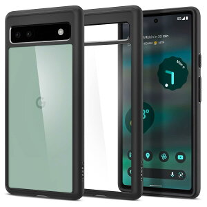 Spigen Pixel6a �P�[�X �N���A TPU �o���p�[�P�[�X 2�d�\�� �ČRMIL�K�i�擾 �ϏՌ� ���菝�h�~ ���΂ݖ��� �E���g���E�n�C�u���b�h ACS04478 (�}�b�g�E�u���b�N)