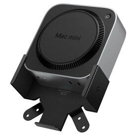 Spigen Apple Mac mini M4/M4 Pro(2024年モデル)対応マウント デスク下 モニター 付着可能 壁マウント VESA互換 スクラッチ防止 - LD205 AMP09226（ブラック）