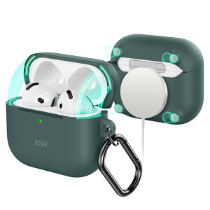 ESR AirPods 4 P[X (HaloLock) AirPods 4 P[X (2024) (USB-C) Ή MagSafe Ή JritSh~Jo[ CloundV[Y O[