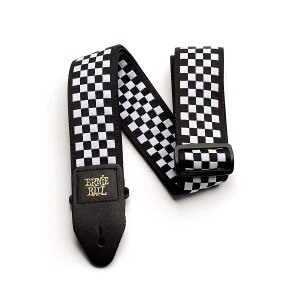yKiz ERNIE BALL 4149 M^[Xgbv JACQUARD STRAP BK&WH CHECKERED WJ[hEXgbv ubN&zCg `FbN