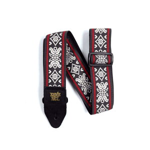 yKiz ERNIE BALL 4669 M^[Xgbv JACQUARD STRAP BLACKJACK RED WJ[hEXgbv ubNWbNEbh