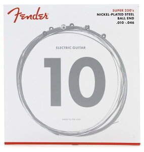 Fender GLM^[ Super 250 Guitar Strings, Nickel Plated Steel, Ball End, 250R .010-.046 M[