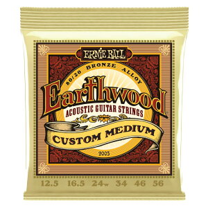 �y���K�i�z ERNIE BALL 2005 �A�R�[�X�e�B�b�N�M�^�[��(12.5-56) EARTHWOOD 80/20 BRONZE CUSTOM MEDIUM