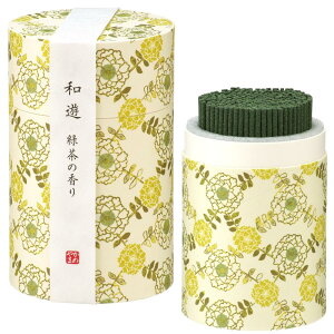 カメヤマ 和遊 緑茶の香り 約90g 約300本 お線香 お香 ミニ寸