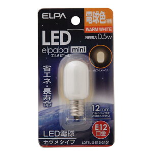 Gp (ELPA) LEDic` LEDd Ɩ E12 100V 0.5W dF p LDT1L-G-E12-G101