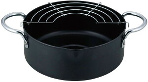 和平フレイズ 鉄 天ぷら鍋 20cm 揚げアミ付 IH対応 ガス 網 あみ 揚げ物 天ぷら 天麩羅 両手 揚げづつみ AR-7003