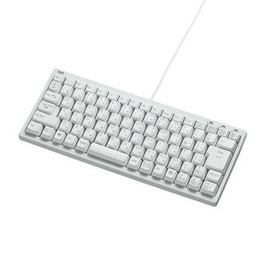 �T�����T�v���C(Sanwa Supply) �L���R���p�N�g�L�[�{�[�h �e���L�[�Ȃ� USB�ڑ� ���{��86�L�[ �����u���� USB-PS/2�ϊ��A�_�v�^�t�� �z���C�g SKB-KG3WN2
