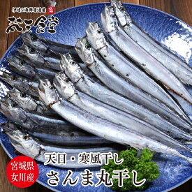 ポイント5倍　送料無料 ！ 南三陸 女川 から、旨味をギュッと凝縮した天日・寒風干し　さんま 丸干し 15尾入り！日本有数のさんまの水揚げを誇る女川伝統の味をお楽しみください！贈り物、 お中元 ・ お歳暮にも！