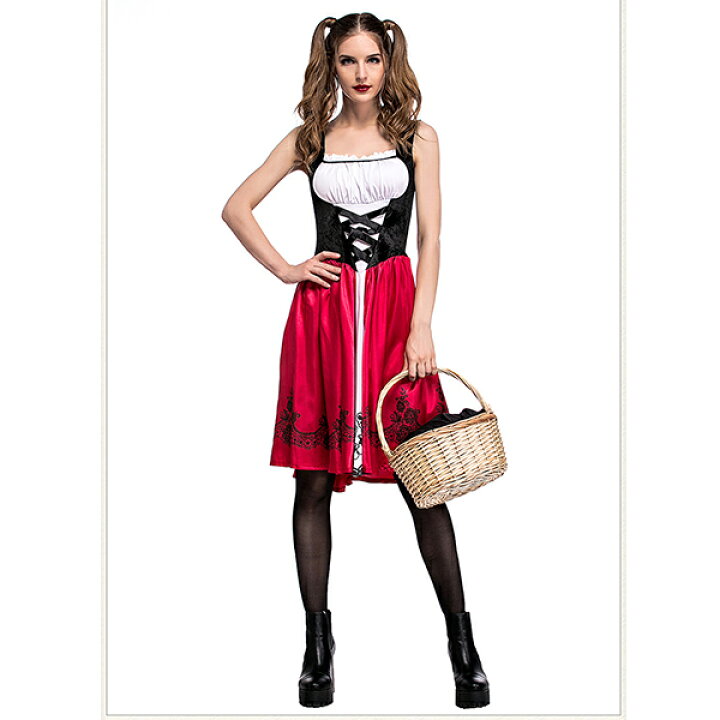ハロウィン コスプレ 赤ずきん コスプレ仮装 ハロウィン衣装 セクシー メイド 制服 サンタ 赤頭巾 コスチューム パーティー服 仮装 赤ずきんチャチャ ウィッチ 魔女 悪魔 Halloween衣装 仮装 コスプレ衣装 cosplay 大人用 レディース ボヌールStore