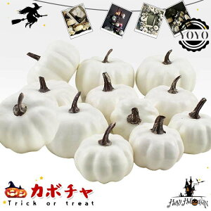 飾り パンプキン ハロウィーン カボチャ 12個入 DIY 描ける 秋 ハロウイン かぼちゃ オブジェ 置物 雑貨 インテリア 玄関 室内 オーナメント ハロウィングッズ