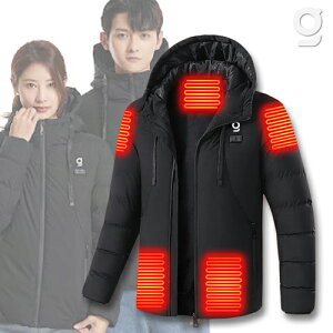 Warm-G Ultra ヒーター内蔵ジャケット 加熱ゾーン11箇所 / 8時間暖かさ持続 / 3段階温度調節 (35℃〜55℃) /撥水 / 防風 / 手洗いOK ユニセックス / 5サイズ展開 / M(155cm)〜3XL(180cm) 電熱ジャケット 加熱