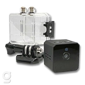 Gee Cube + アクションカメラキット超小型アクションカメラ 1080P / 暗視モード / 動体検知 防水ハウジング リストバンドマウント クリップマウント 汎用マウント付属 ウェアラブルカメラ ビデオカメラ 暗視カメラ 赤外線カメラ 監視カメラ 防犯カメラ