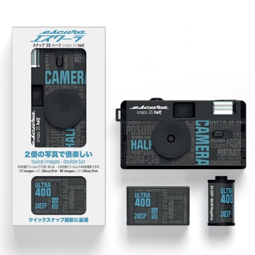 楽天市場】ESCURA snaps 35 HALF ハーフサイズカメラ 35mm 白黒