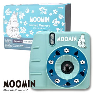 子供用カメラ ムーミン公式デザイン ポケットメモリー ムーミン 10種のキャラクターフレーム(ムーミン スナフキン リトルミイ ニョロニョロ etc.) 写真1200万画素 動画720P トイカメラ キッ