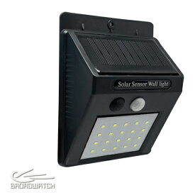 人感センサーLEDライト 屋外用 太陽光電池 IP65防水防塵 高輝度LED 感知距離：約35m / サイズ：124×96mm ソーラー充電 節電 電源不要 取り付け簡単 防犯 玄関ライト 玄関照明 常夜灯 自動点灯 コンパクト 小型 物置 倉庫 ガレージ 駐車場