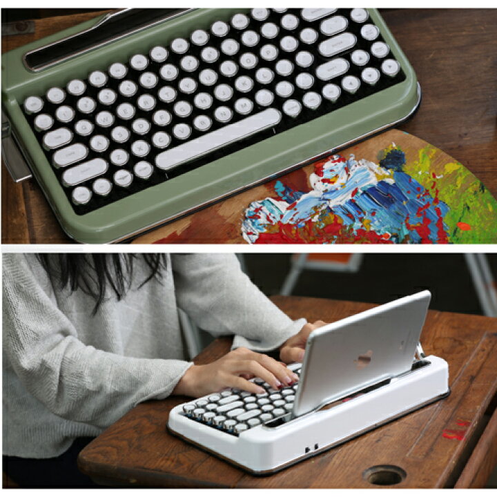 楽天市場】 タイプライター風 ワイヤレス キーボード PENNA Bluetooth 