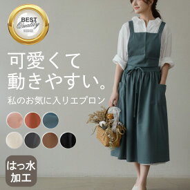 エプロン ワンピース 大きいサイズ おしゃれ 保育士 シンプル 撥水 バッククロス 大人 かわいい かぶるだけ お尻 隠れる 綿 100% 撥水エプロン 肩 赤 ブラック ロング カフェエプロン エプロンワンピース 北欧 無地 ロング かわいい