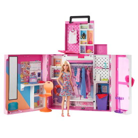 バービー(Barbie) ドリームクローゼット　パーティーもおしごともたのしめる　こものがいっぱいの2かいだてのおへや 【バービー人形】【着せ替え人形・ハウス 】【ドール、アクセサリー付き】 【3才~】 HGX57