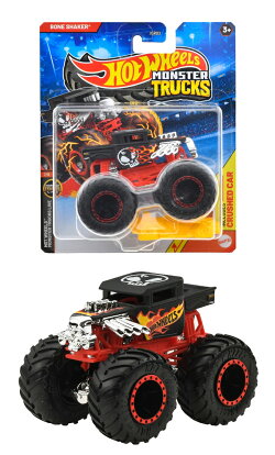 ホットウィール(Hot Wheels) モンスタートラック 1:64 ボーン・シェイカー 乗り物おもちゃ ミニカー 3歳から ブラ…
