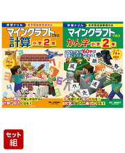 学習ドリル　マインクラフトで学ぶ　計算＆かん字　小学2年　2冊セット