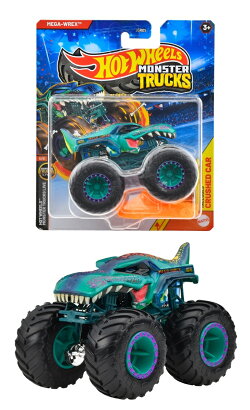 ホットウィール(Hot Wheels) モンスタートラック 1:64 メガ・レックス 乗り物おもちゃ ミニカー 3歳から グリーン …