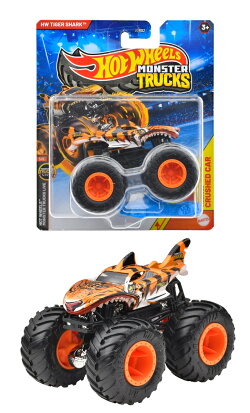 ホットウィール(Hot Wheels) モンスタートラック 1:64 タイガー・シャーク 乗り物おもちゃ ミニカー 3歳から オレ…