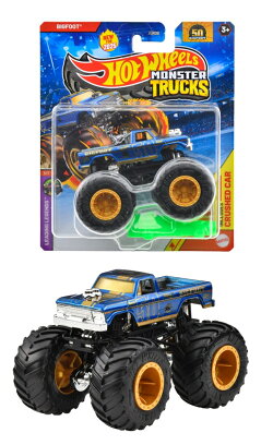 ホットウィール(Hot Wheels) モンスタートラック 1:64 ビッグフット 乗り物おもちゃ ミニカー 3歳から ブルー JGR08
