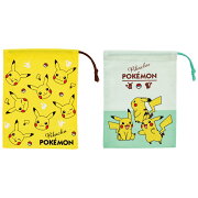 ポケモン ピカチュウ　コップ袋 巾着 子供 2枚入りセット