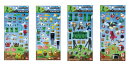 【セット商品】MINECRAFT マインクラフト クリアシール 4種セット（1.Steve + 2.Alex + 3.CREEPER + 4.JOLLY MOBS）