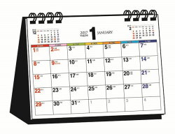 シンプル卓上カレンダー「A6ヨコ」（2017）