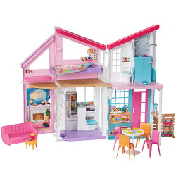 バービー(Barbie) マリブハウス　（ドール別売） きせかえ人形・ハウス ままごと・ごっこ遊び 3歳から ピンク FXG57