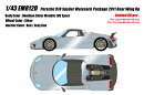 EIDOLON 1/43 EM812 Porsche 918 Spyder weissach package 2011 Rear Wing up ロジウムシルバーメタリック (USスペ…