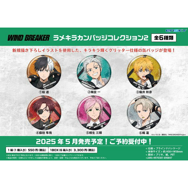 楽天ブックス: TVアニメ『WIND BREAKER』 ラメキラカンバッジ 