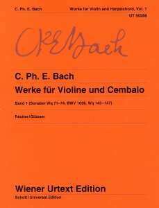 �y�A���y���z�o�b�n, Carl Philipp Emanuel: �o�C�I�����ƃ`�F���o���̂��߂̍�i�W ��1��/�E�B�[�����T��/���[�^�[�� [ �o�b�n, Carl Philipp Emanuel ]