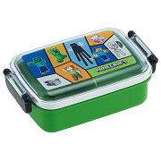 Minecraft マインクラフト25　お弁当箱 1段 子供向け大きめサイズ 450ml ランチボックス Skater スケーター 抗菌ふわっとタイトランチボックス 450ml RBF3ANAG