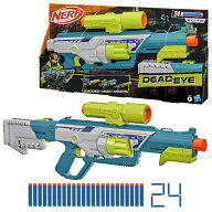 ハズブロ（Hasbro）ナーフ レベル・オプス デッドアイ ブラスター、エリートダーツ24本、シールドストッ…