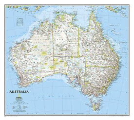 National Geographic Australia Wall Map - Classic (30.25 X 27 In) MAP-NATL GEOGRAPHIC AUSTRALIA （National Geographic Reference Map） [ National Geographic Maps ]