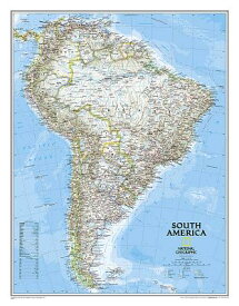 National Geographic South America Wall Map - Classic (23.5 X 30.25 In) MAP-NATL GEOGRAPHIC SOUTH AMER （National Geographic Reference Map） [ National Geographic Maps ]