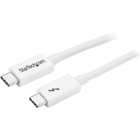 Thunderbolt 3 ケーブル 1m ホワイト 20Gbps USB Type - C/DisplayPort互換