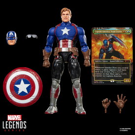 ハズブロ(Hasbro) MARVEL マーベルレジェンド・シリーズ マーベル スーパー・ヒーローズ『マジック：ザ・ギャザリング』キャプテン・アメリカ(「アベンジャーズ：トワイライト」版) フィギュア＋限定フォイル仕様のトレーディングカードゲーム用トレカ G2108 正規品