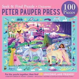 Unicorns Seek & Find 100-Piece Jigsaw Puzzle UNICORNS SEEK & FIND 100-PIECE [ Mona Meslier Menuau ]