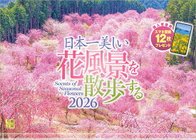 『日本一美しい花風景を散歩する』 2026 カレンダー 壁掛け 風景 【透明ホルダー付 300×420】 (写真工房カレンダー)