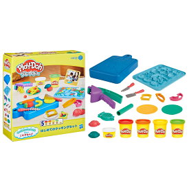 プレイ・ドー Play-Doh はじめてのクッキングセット、14個のキッチンツール、対象年齢3才以上、プリスクールトイ、幼児用玩具こむぎねんど F6904