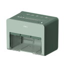 Deli A5サイズ卓上型コンパクトシュレッダー 2.5Lダストボックス A5最大8枚細断 クロスカット4×35mm 60db以下 カード対応 ホッチキス対応 グリーン